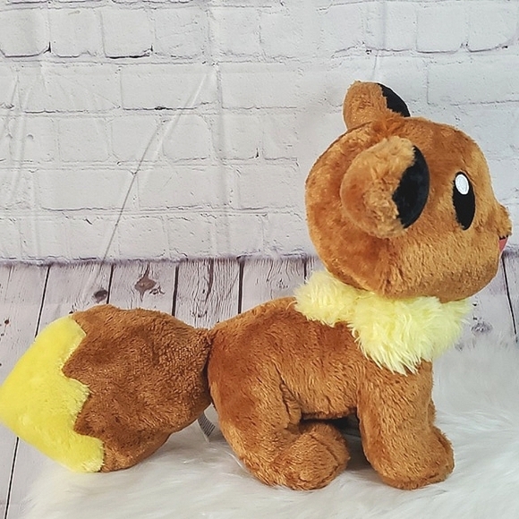 2017 Pokémon Build-a-Bear Eevee Large Plush Stuffed Animal Toy 19" Collectible - Picture 7 of 17